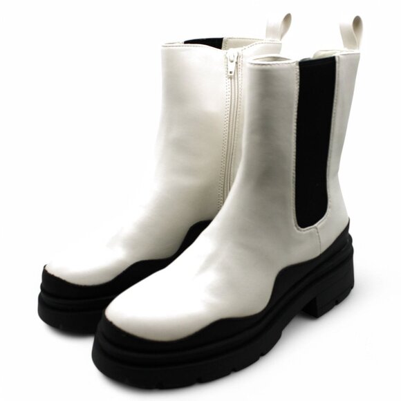 Grayce Womens Lug Sole Leather Booties - Picture 3 of 7